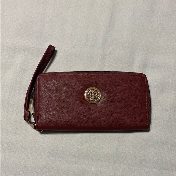 Red Leather Wristlet - Picture 1 of 6